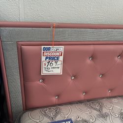 Twin Size Sparkle Pink Bed Frame