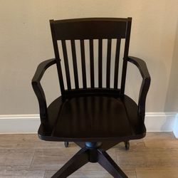 Pottery Barn Dark Walnut  Office Chair 