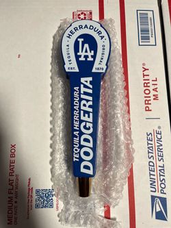 Los Angeles Dodgers herradura beer tap Handle kegerator dodgers hat jersey