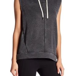 Betsey Johnson Sleeveless Drawstring Hoodie 