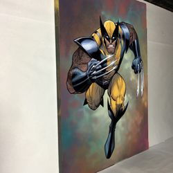 Canvas wall decoration 30”x42”. Brand new we can make it in different sizes, from 4.5”x4.5” to 30”x66”, Wood frame and sprayed with glossy clear coat