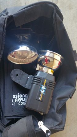 Back drop stands with flasher