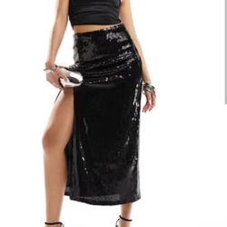 Medium Black Sequins Skirt 