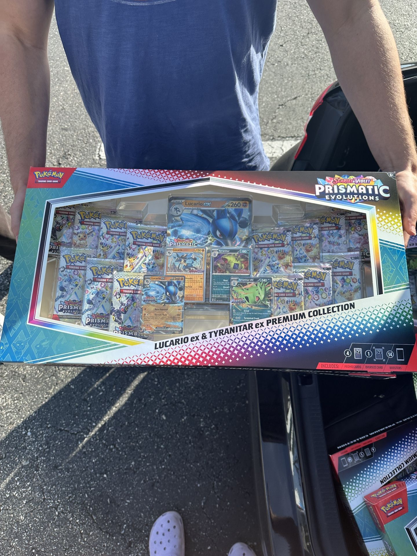 Pokemon Prismatic Evolutions Lucario ex & Tyranitar ex Premium Collection
