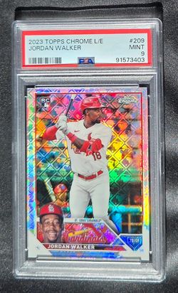 Jordan Walker Topps Chrome Logofractor Rookie PSA 9! Graded Slab