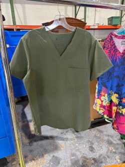 FIGS Olive Green Scrub Top