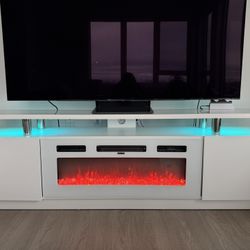 Used Tv Stand Fireplace With Lighting 