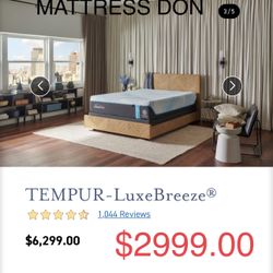 King Queen Size Tempurpedic ProAdapt,  ProBreeze,  LuxeBreeze Mattress  Pro Breeze /Luxe Adapt /Pro Adapt /Adapt /cloud /Tempur pedic contour Supreme 