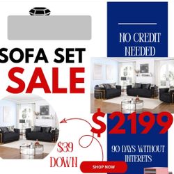 NEW ONLINE LUXURY SOFA SET WITH FREE DELIVERY- SPECIAL FINANCING AVAILABLE 