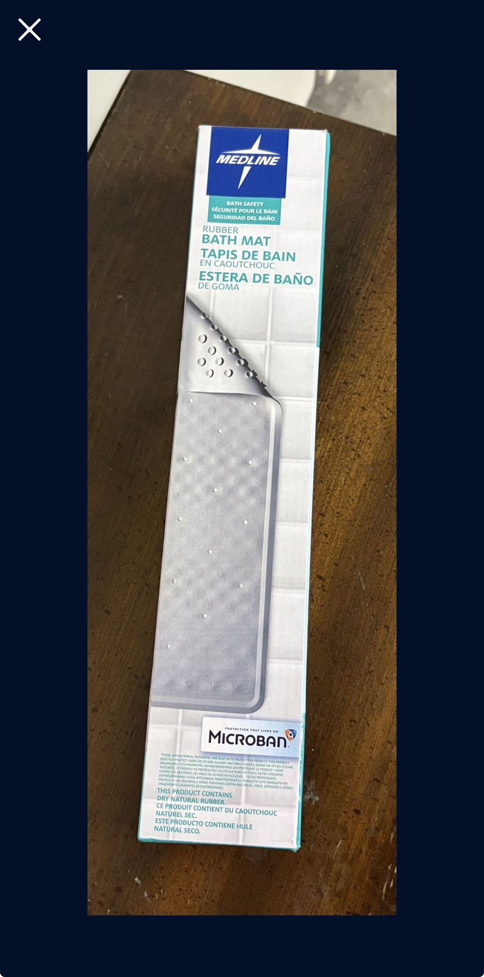 Rubber Bath Mat Medline