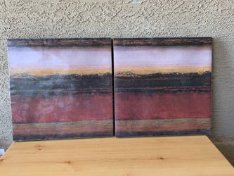 Pair of Abstract Home Decor Canvas Wall Art