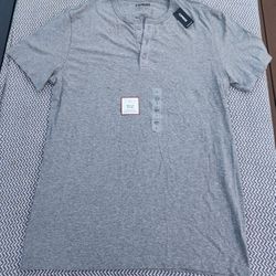 EXPRESS Slim Supersoft Short Sleeve Henley Size Large--Brand New With Tags!