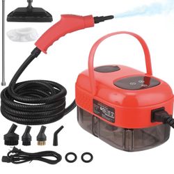 2500W Steam Cleaner with Smart Touch Screen, High Pressure Steamer for Cleaning (Red)