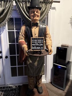 Full Size Butler Resin Statue 7ft