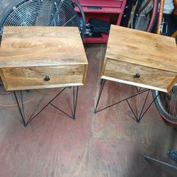 Two wooden night stands