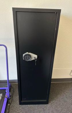 8-10 Gun Box, Quick Access Rifle Safe with Dual Alarm, Mute Mode, Adjustable Shelves ,Gun Cabinet