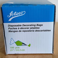  New Ateco 21" Disposable Decorating Bags - 100ct 