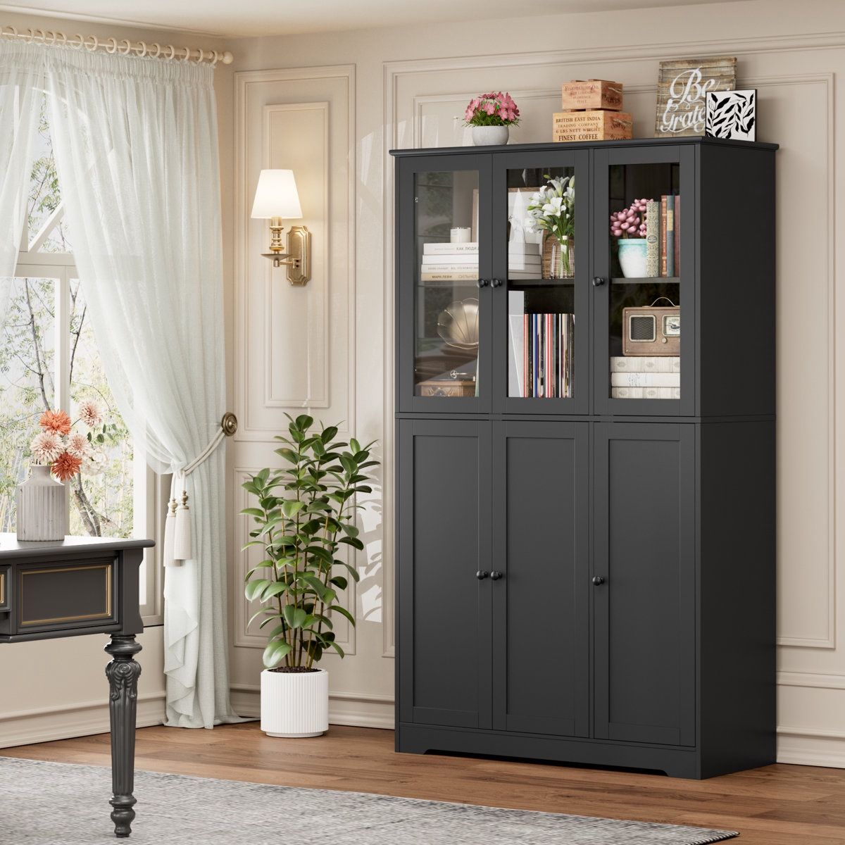 69'' H Standard Wood Bookcase - 5-Tier Storage Bookcase