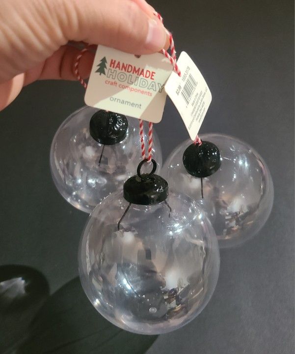 Clear Fillable Ball Ornaments (3 Available, $2ea)