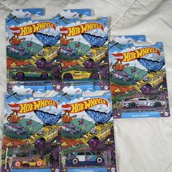 Hot Wheels Complete 5 Car Set V1405 Mighty K Lethal Diesel Time Attaxi New 