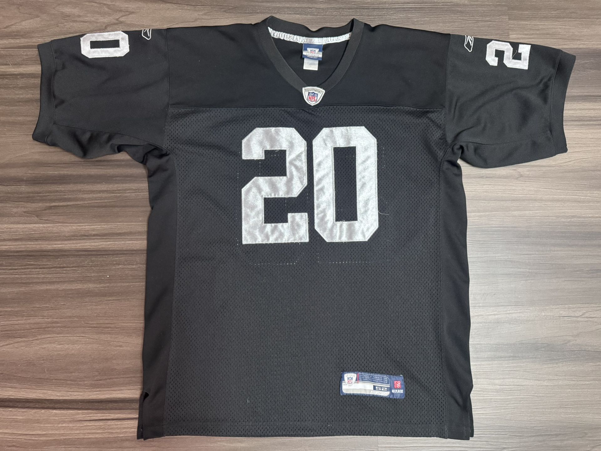 Reebok Oakland Raiders Darren McFadden #20 NFL Home Stitched Jersey Sz 52 XL 100% authentic. Good condition. This product is a Reebok Oakland Raide