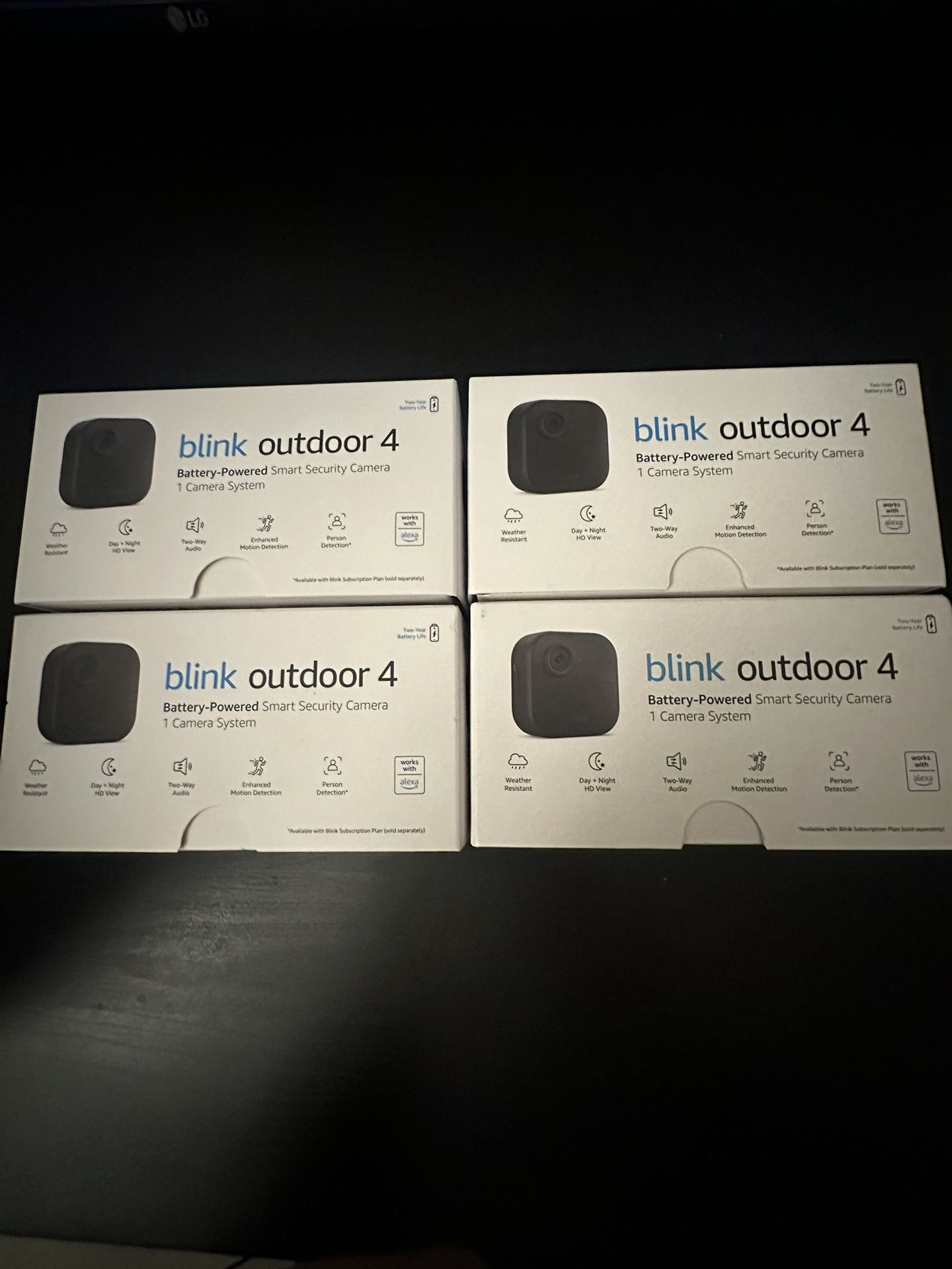 (4)Blink Outdoor 4 Wireless Outdoor Smart Home Security Camera System (4th Gen) New