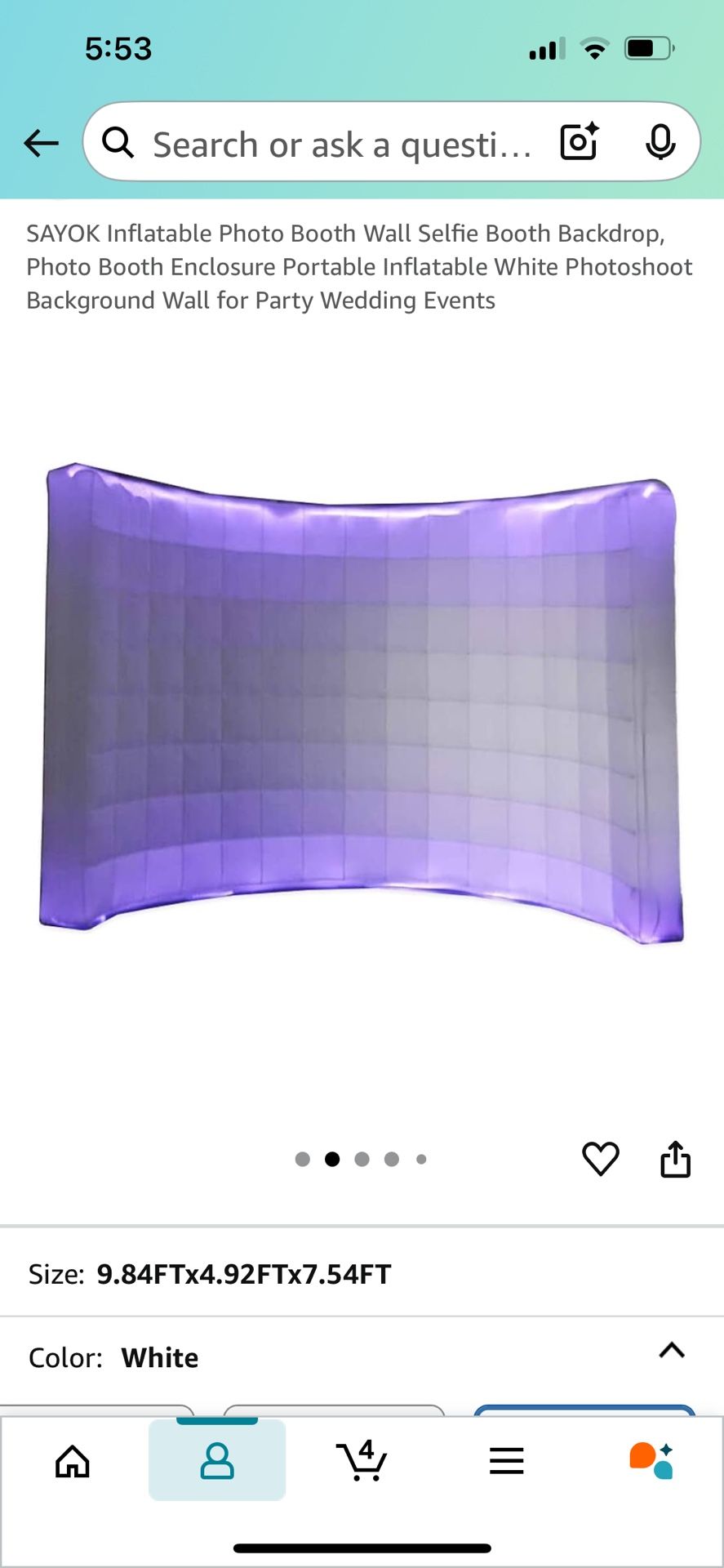 Inflatable Backdrop With Lights