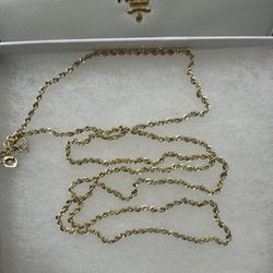 Gold 10K Rope Diamond Cut Chain, Neckless HOLLOW 