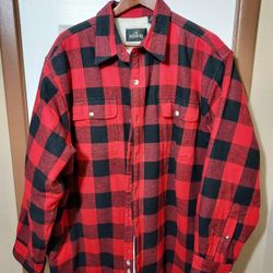 Mens Sherpa Flannel Jacket XL
