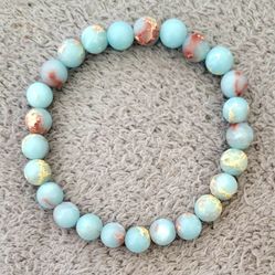 Imperial Jasper stretch bracelet, new. 7-7,5 inch