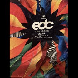 RARE 2020 Insomniac EDC Electric Daisy Carnival Las Vegas Blanket 63x80in New  The 2020 Insomniac EDC Electric Daisy Carnival Las Vegas Blanket is a c