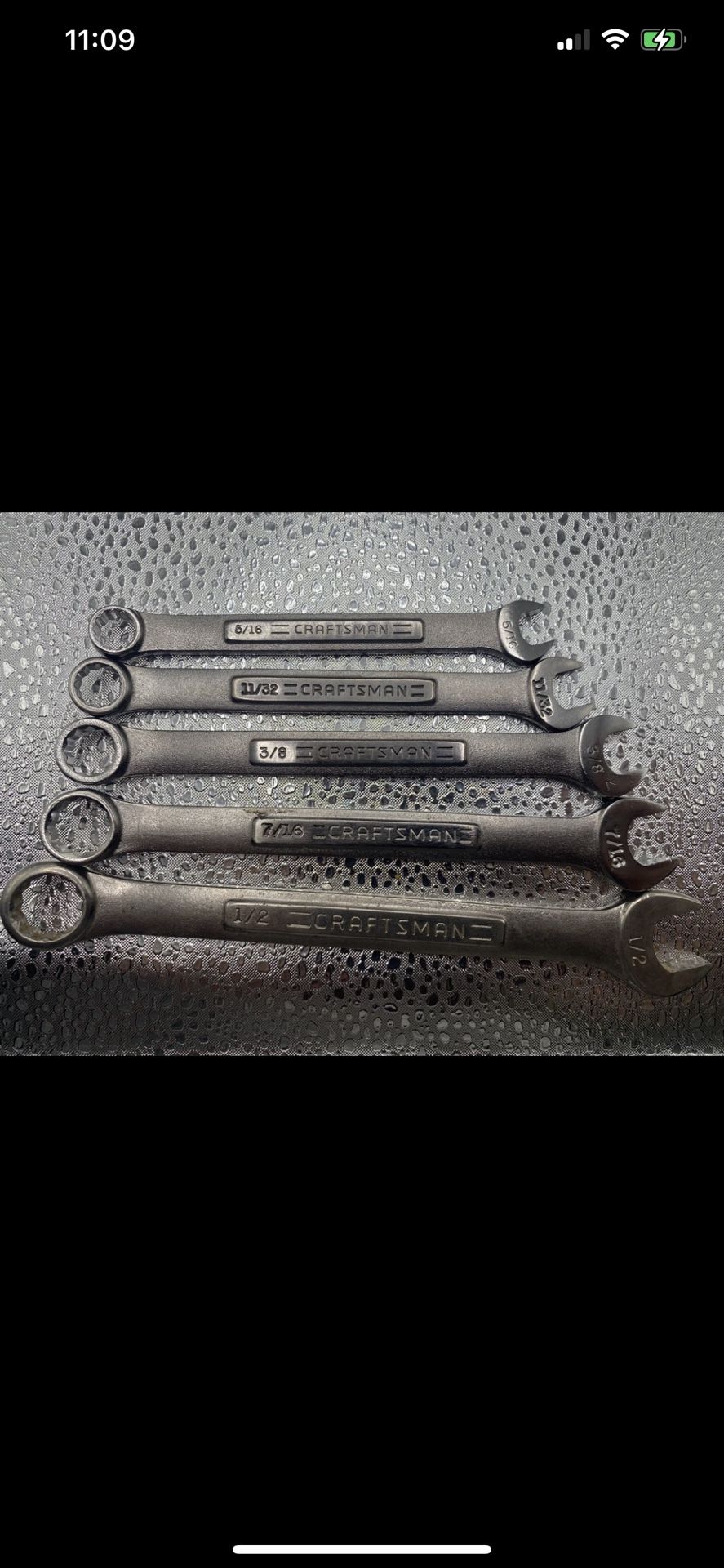 Bundle Lot Of 5 Vintage Craftsman Made In USA Combination Wrenches 5/16” - 1/2”