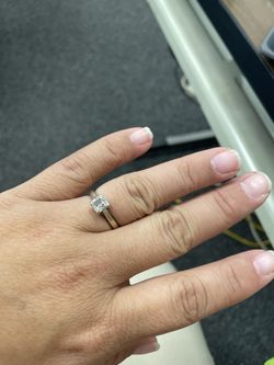1.16 Princess Cut 18k White Gold Engagement Ring