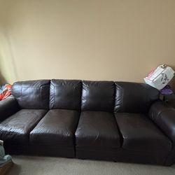 Brown Leather Couch