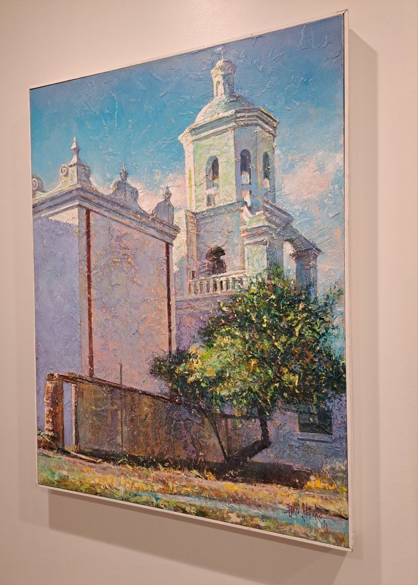 Beautiful SAN XAVIER Mission Oil Painting by French-American artist JARO SLAVKO* 30" x 40"WAS $5400**MAKE SERIOUS OFFER!!