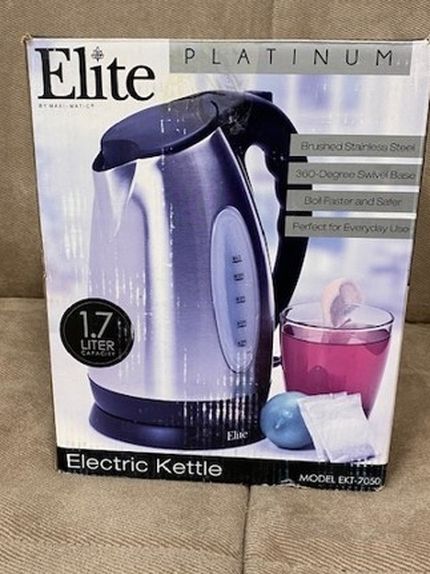 New, Price Firm, Elite Platinum 1.7-Liter Cordless Water Kettle