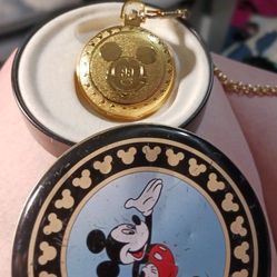 Rare Vintage Limited Edition  Mickey Pocket Watch
