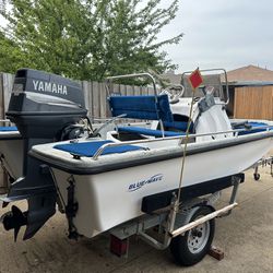  1996 Blue wave center console Boat 165  Powered by 60 horse Yamaha  E z load trailer Motor runs very strong  
