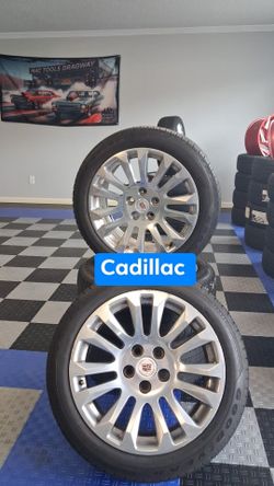 Cadillac Silver Alloy Wheels with Tires