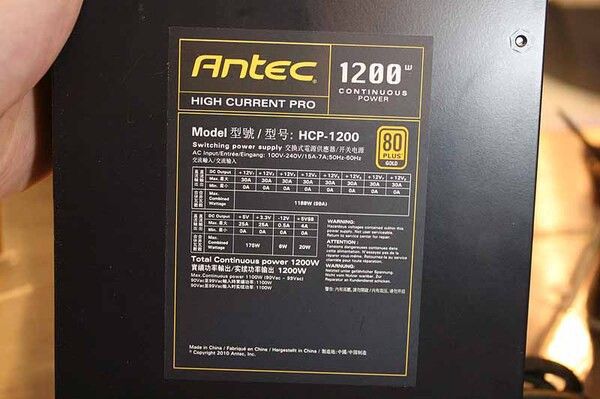 HCP-1200 ANTEC 1200W Antec High Current Pro HCP-1200 PSU Power Supply 80PlusGOLD