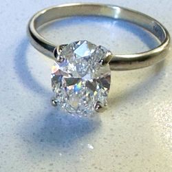 1,91 CT OVAL LAB-GROWN DIAMOND ENGAGEMENT RING – GIA CERTIFIED – 1.91 CT OVAL (D / VVS2 / EXCELLENT) ✨