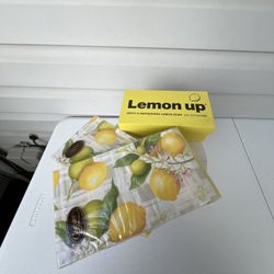 NEW 2 Citron Lemon Caspari Triple-Ply Napkins & Lemon up Zesty & Refreshing Lemon Soap Gift Soap