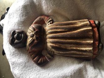 Antique cast iron aunt Jamima door stop from 1900 never restored