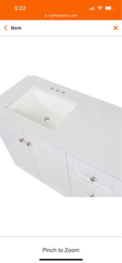 White Bathroom Vanity Counter Top New