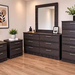 Dresser with Mirror, Chest and 2 Nightstands 🚚[Fast-Delivery]💨