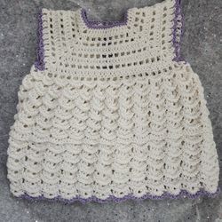 Baby Crochet Dress 0-3 Months 