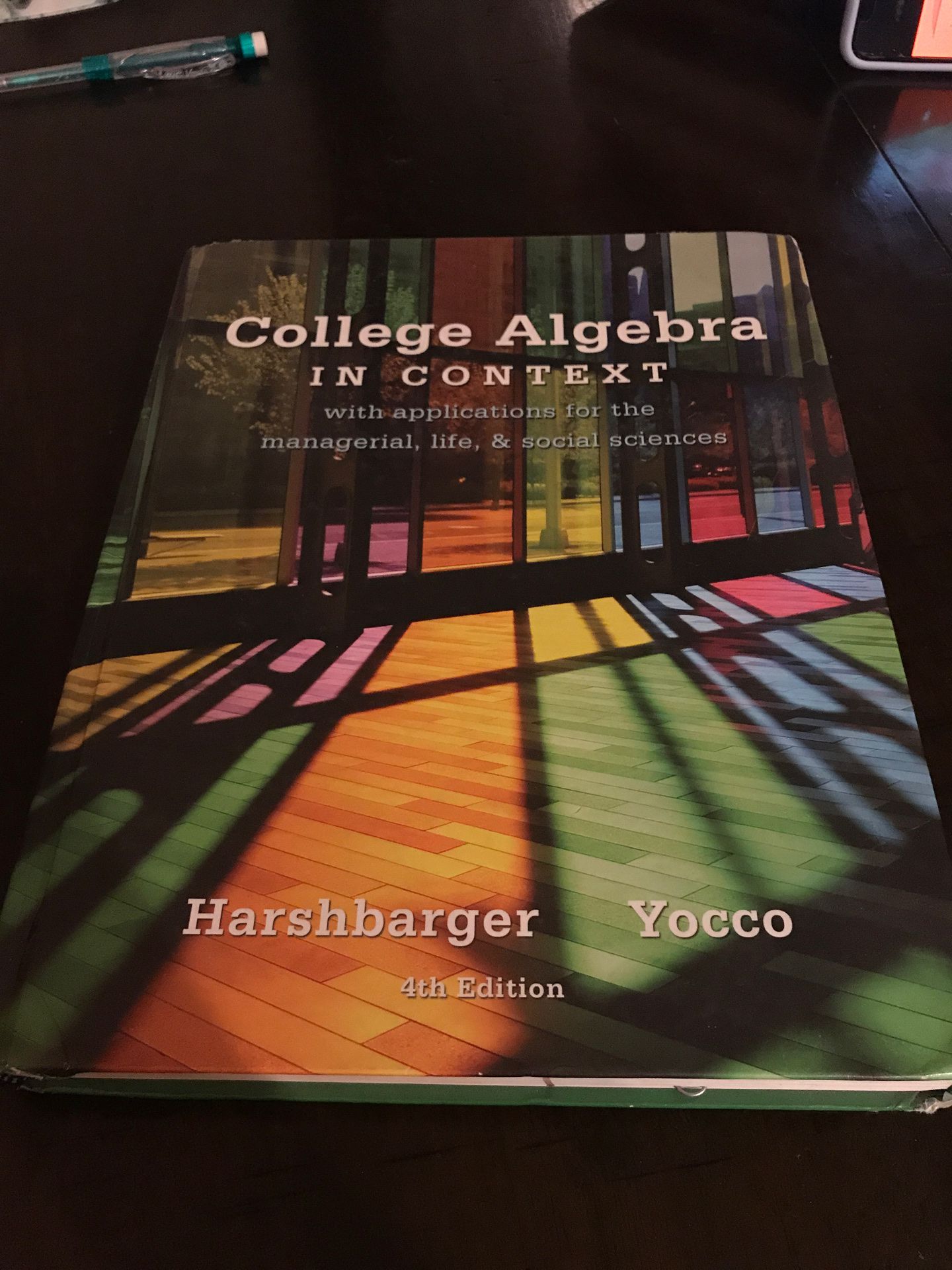 Harshbarger Yocco College Algebra in context 4th edition