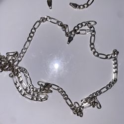 Silver 925 Chain And Bracelet 
