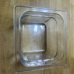 Turbo Air 1/6 Size 1.5 Qt Clear Polycarbonate Food Pan Insert 6” Deep NSF