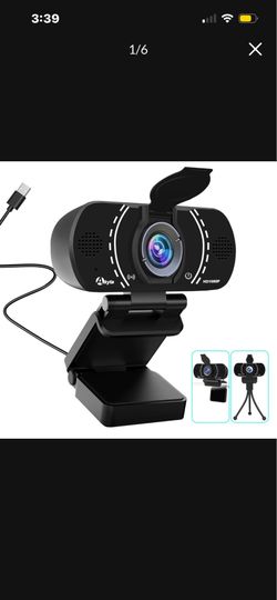 Akyta Webcam, Plug and Play USB Webcam 1080p with Microphone -Privacy Cover-Tripod, Streaming Web Camera for Desktop Computer Laptop PC Mac Video Call